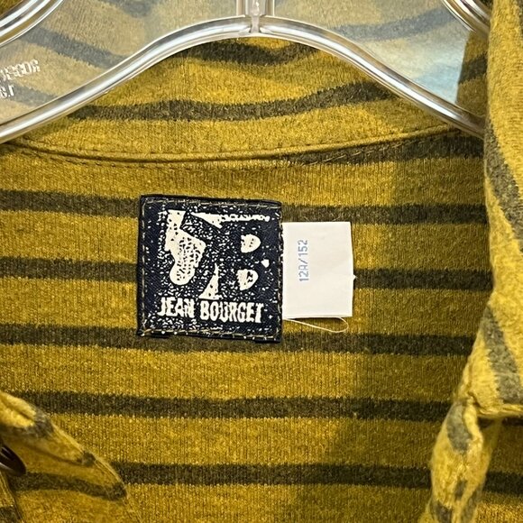Vintage NWT Jean Bourget Green Long Sleeve Shirt Kids Size 12 Made in France - Picture 10 of 12